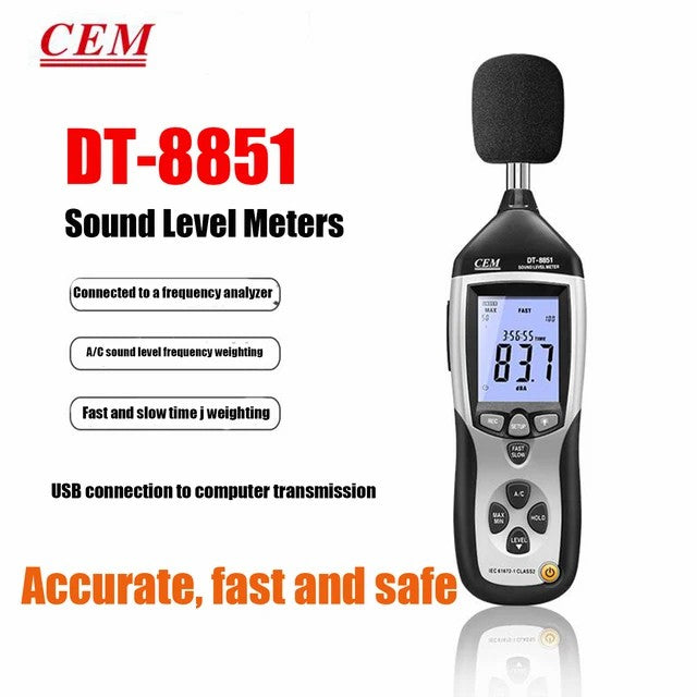 CEM DT-85A DT-805 DT-815 DT-8850 DT-8851 DT-8852 SC-05 Industrial Noise Meter Sound Level Meter Noise Quantity Detector CEM DT-85A DT-805 DT-815 DT-8850 DT-8851 DT-8852 SC-05 Industrial Noise Meter Sound Level Meter Noise Quantity Detector